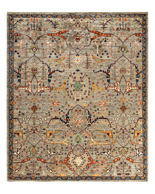 Traditional Serapi Wool Hand Knotted Brown Area Rug 8' 3" x 9' 9"