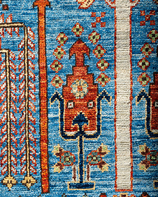 Traditional Hand-Knotted Serapi Light Blue Area Rug 8' 1" x 9' 11"