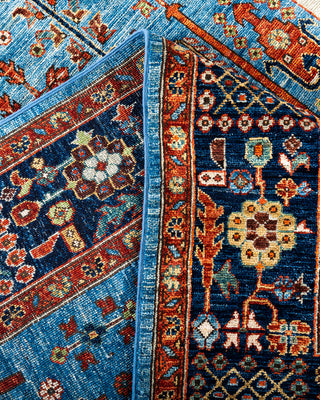 Traditional Hand-Knotted Serapi Light Blue Area Rug 8' 1" x 9' 11"