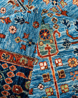 Traditional Hand-Knotted Serapi Light Blue Area Rug 8' 1" x 9' 11"