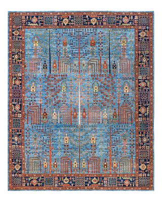 Traditional Serapi Wool Hand Knotted Blue Area Rug 8' 1" x 9' 11"