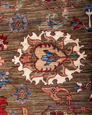 Traditional Hand-Knotted Serapi Brown Area Rug 8' 3" x 9' 10"