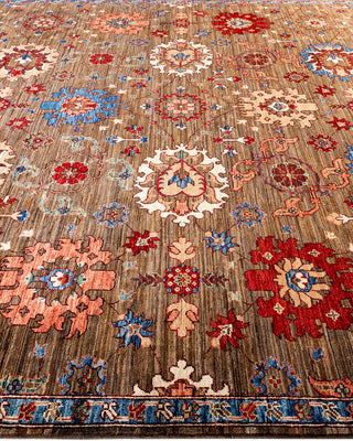 Traditional Hand-Knotted Serapi Brown Area Rug 8' 3" x 9' 10"