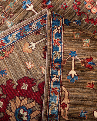 Traditional Hand-Knotted Serapi Brown Area Rug 8' 3" x 9' 10"