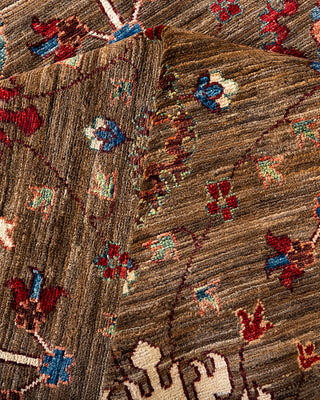 Traditional Hand-Knotted Serapi Brown Area Rug 8' 3" x 9' 10"