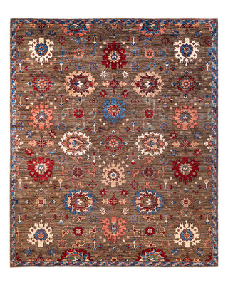 Traditional Serapi Wool Hand Knotted Brown Area Rug 8' 3" x 9' 10"