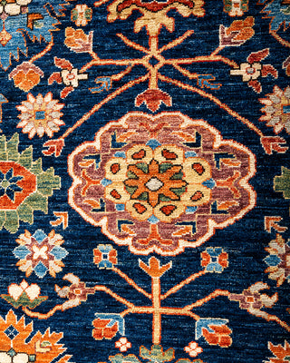 Traditional Hand-Knotted Serapi Blue Area Rug 8' 2" x 9' 9"