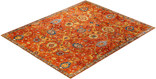Traditional Serapi Wool Hand Knotted Orange Area Rug 8' 2" x 9' 9"