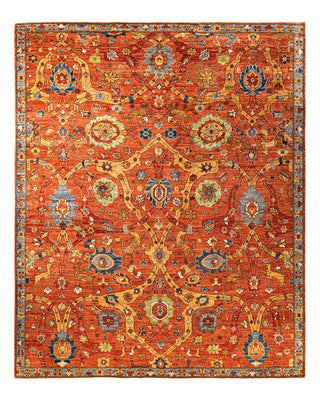 Traditional Serapi Wool Hand Knotted Orange Area Rug 8' 2" x 9' 9"