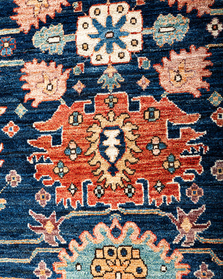 Traditional Hand-Knotted Serapi Blue Area Rug 8' 2" x 10' 3"