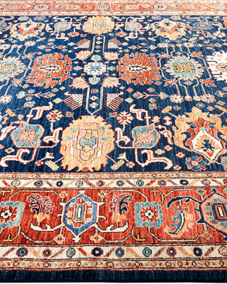 Traditional Hand-Knotted Serapi Blue Area Rug 8' 2" x 10' 3"