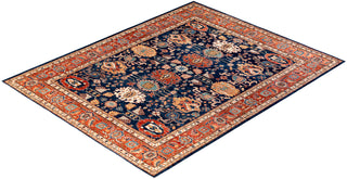 Traditional Hand-Knotted Serapi Blue Area Rug 8' 2" x 10' 3"