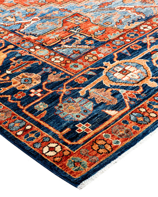 Traditional Hand-Knotted Serapi Blue Area Rug 8' 1" x 9' 11"