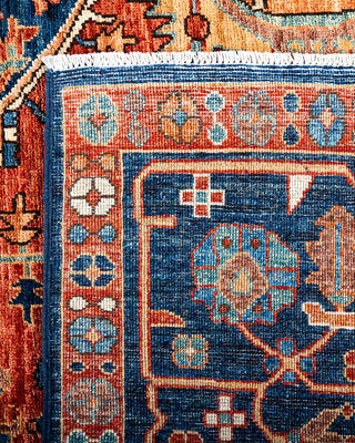 Traditional Hand-Knotted Serapi Blue Area Rug 8' 1" x 9' 11"