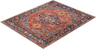 Traditional Hand-Knotted Serapi Blue Area Rug 8' 1" x 9' 11"