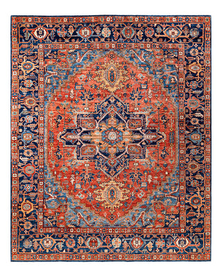 Traditional Serapi Wool Hand Knotted Blue Area Rug 8' 1" x 9' 11"