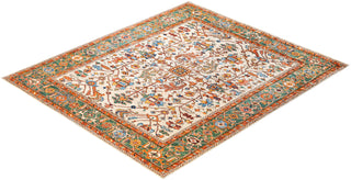 Traditional Hand-Knotted Serapi Light Gray Area Rug 8' 3" x 9' 8"