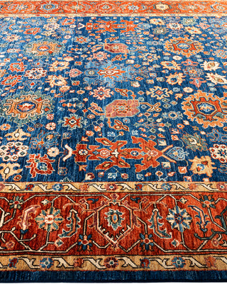 Traditional Serapi Wool Hand Knotted Blue Area Rug 7' 8" x 9' 7"