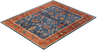 Traditional Serapi Wool Hand Knotted Blue Area Rug 7' 8" x 9' 7"