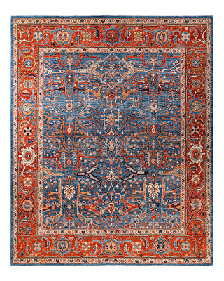 Traditional Serapi Wool Hand Knotted Blue Area Rug 8' 1" x 10' 0"