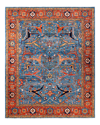 Traditional Serapi Wool Hand Knotted Blue Area Rug 8' 0" x 10' 0"