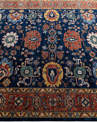 Traditional Hand-Knotted Serapi Blue Area Rug 6' 1" x 8' 10"