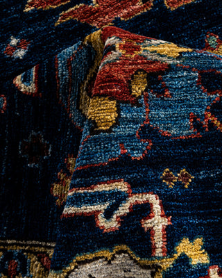 Traditional Hand-Knotted Serapi Blue Area Rug 6' 1" x 8' 10"