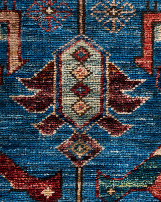 Traditional Hand-Knotted Serapi Light Blue Area Rug 6' 0" x 9' 1"