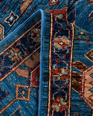 Traditional Hand-Knotted Serapi Light Blue Area Rug 6' 0" x 9' 1"
