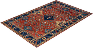 Traditional Hand-Knotted Serapi Red Area Rug 6' 0" x 9' 2"
