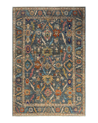 Traditional Serapi Wool Hand Knotted Gray Area Rug 6' 1" x 9' 0"