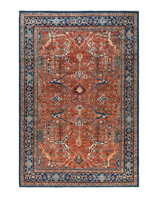 Traditional Serapi Wool Hand Knotted Red Area Rug 5' 11" x 8' 8"