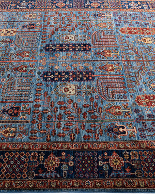 Traditional Hand-Knotted Serapi Light Blue Area Rug 6' 2" x 8' 8"