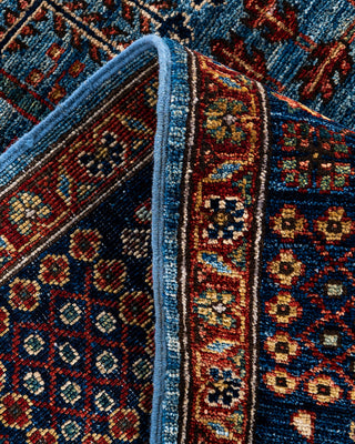 Traditional Hand-Knotted Serapi Light Blue Area Rug 6' 2" x 8' 8"