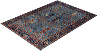 Traditional Hand-Knotted Serapi Light Blue Area Rug 6' 2" x 8' 8"