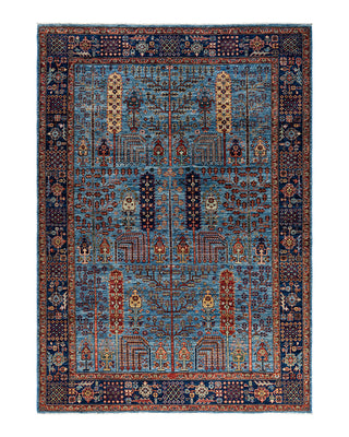 Traditional Serapi Wool Hand Knotted Blue Area Rug 6' 2" x 8' 8"