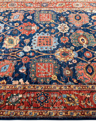 Traditional Hand-Knotted Serapi Blue Area Rug 6' 0" x 8' 7"