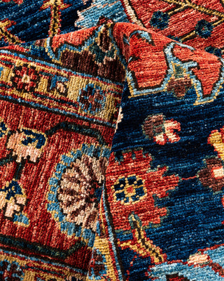 Traditional Hand-Knotted Serapi Blue Area Rug 6' 0" x 8' 7"