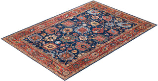 Traditional Hand-Knotted Serapi Blue Area Rug 6' 0" x 8' 7"