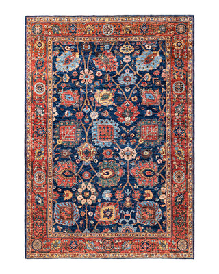 Traditional Serapi Wool Hand Knotted Blue Area Rug 6' 0" x 8' 7"