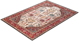Traditional Hand-Knotted Serapi Beige Area Rug 6' 3" x 9' 1"