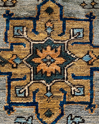 Traditional Hand-Knotted Serapi Gray Area Rug 6' 2" x 8' 11"