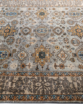 Traditional Hand-Knotted Serapi Gray Area Rug 6' 2" x 8' 11"