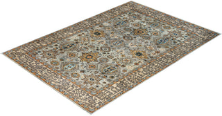 Traditional Hand-Knotted Serapi Gray Area Rug 6' 2" x 8' 11"