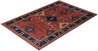 Traditional Serapi Wool Hand Knotted Red Area Rug 6' 1" x 9' 2"