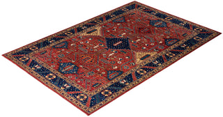 Traditional Hand-Knotted Serapi Red Area Rug 6' 1" x 9' 2"