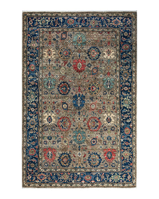 Traditional Serapi Wool Hand Knotted Brown Area Rug 6' 1" x 9' 3"