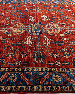 Traditional Hand-Knotted Serapi Red Area Rug 5' 8" x 8' 9"