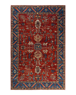 Traditional Serapi Wool Hand Knotted Red Area Rug 5' 8" x 8' 9"