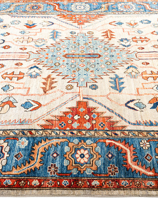 Traditional Hand-Knotted Serapi Beige Area Rug 6' 2" x 8' 7"